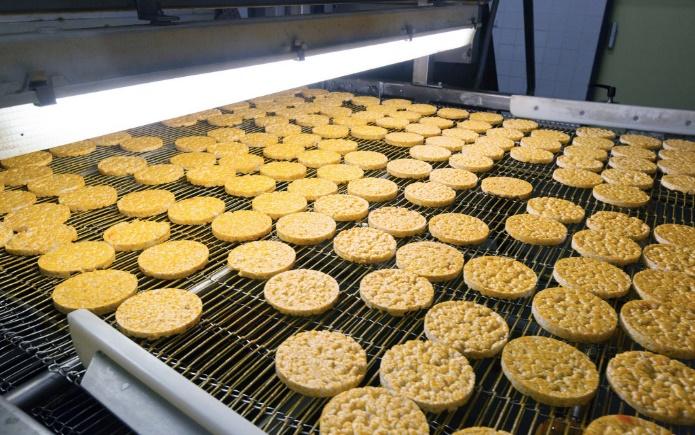 food products on the assembly line